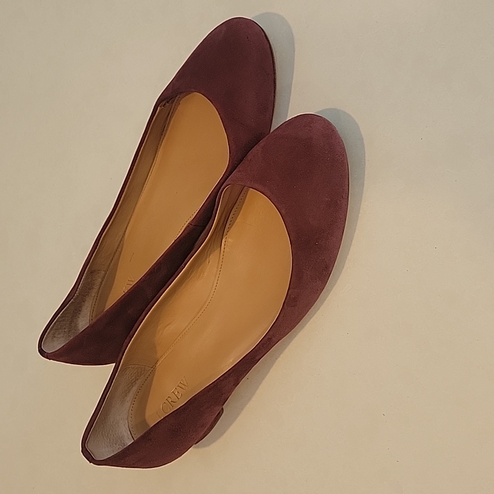 J. Crew Burgundy Flats